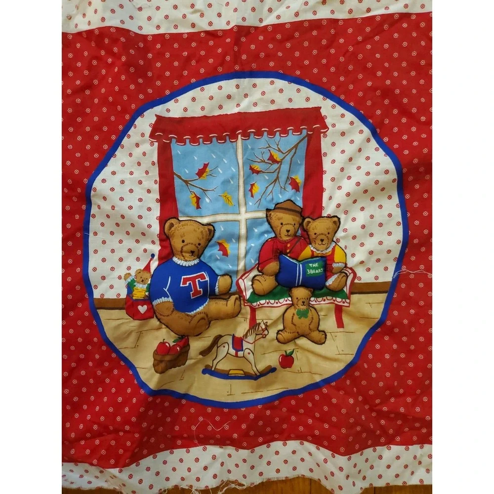 VIP V.I.P. Teddy Bear Cut Sew Stuff Craft‎ Pillows Cranston Print Works Lot Of 2